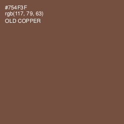 #754F3F - Old Copper Color Image